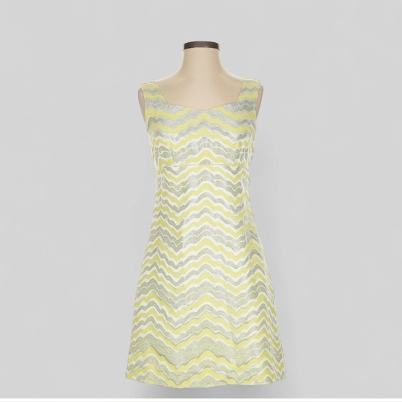 Lilly Pulitzer Dresses & Skirts - Lilly Pulitzer Adriana Dress Yellow/Silver-size 2-EUC
